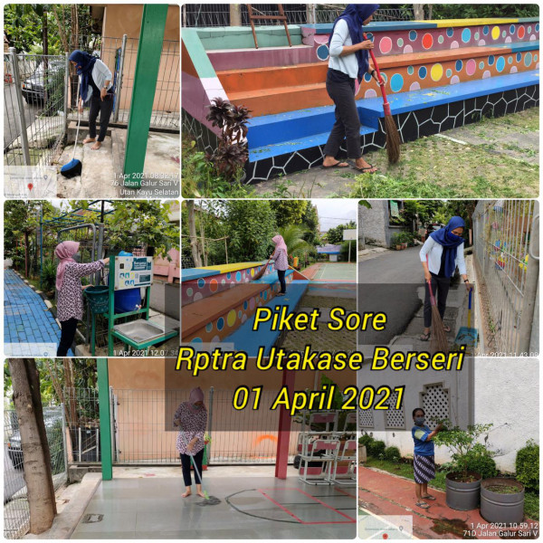 RPTRA Utakase_1 April_piket dan monitoring sore