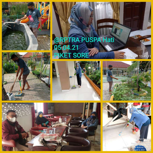 Kegiatan Piket dan Monitoring Pengelola Rptra Kelurahan Utan Kayu Selatan – 05 April 2021