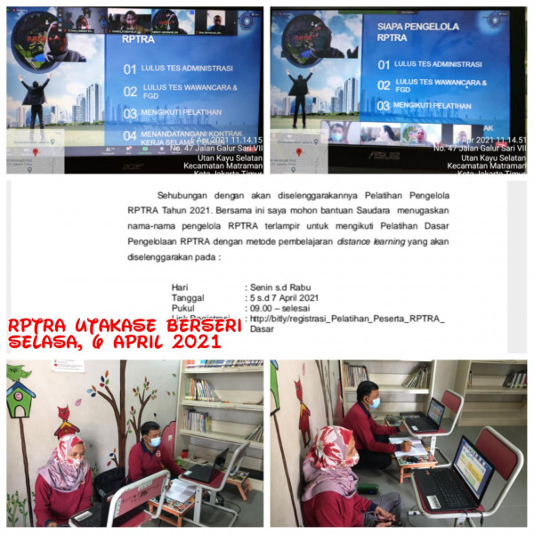Pelatihan Dasar Pengelolaan Rptra tahun 2021 dengan Metode Pembelajaran Distance Learning oleh Pusbanglat PPAPP hari kedua _6 Aprl