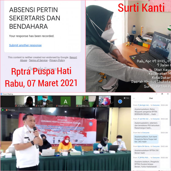 Puspa Hati_Webinar Pertin Sekretaris dan Ceramah Penyuluhan Hukum Terpadu. Rabu,07 April 2021