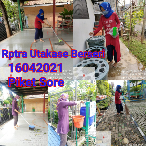 RPTRA Utakase_16 April_piket dan monitoring sore