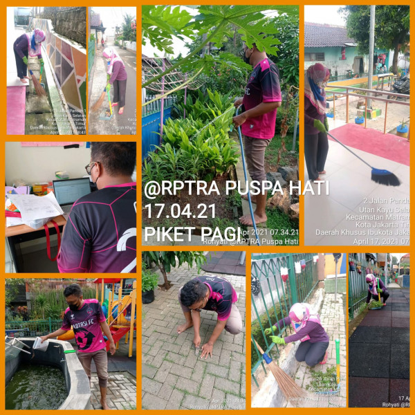 RPTRA Puspa Hati_17 April_piket dan monitoring pagi