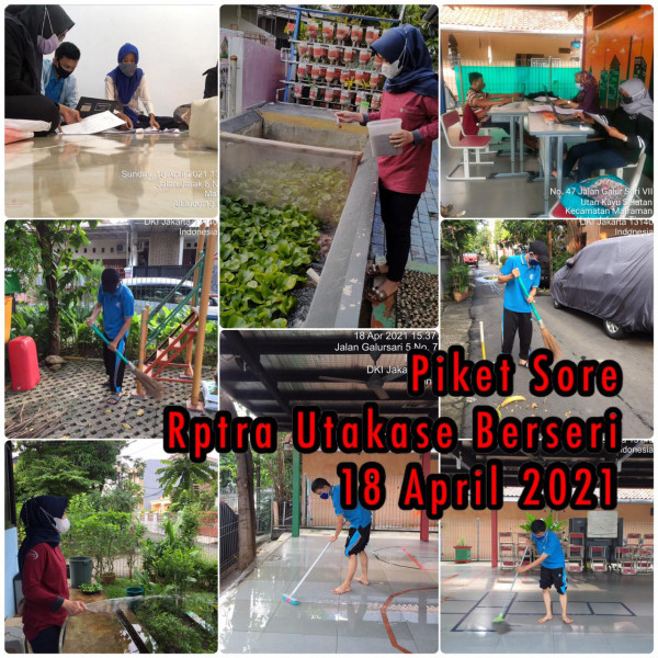 RPTRA Utakase_18 April_piket dan monitoring sore