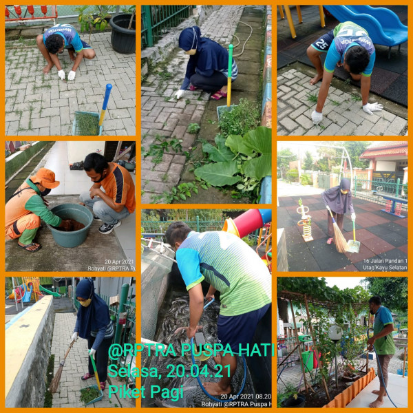 RPTRA Puspa Hati_20 April_piket dan monitoring pagi