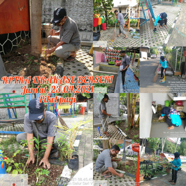 RPTRA Utakase_23 April_piket dan monitoring pagi