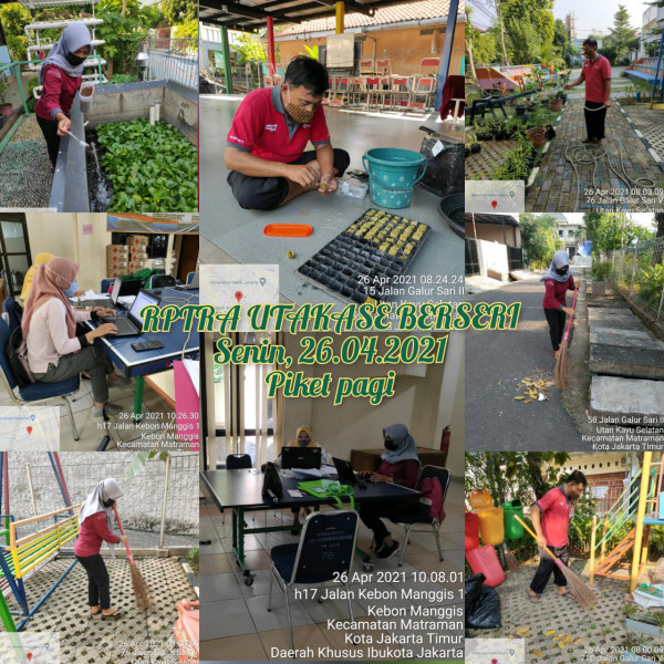 RPTRA Utakase_26 April_piket dan monitoring pagi