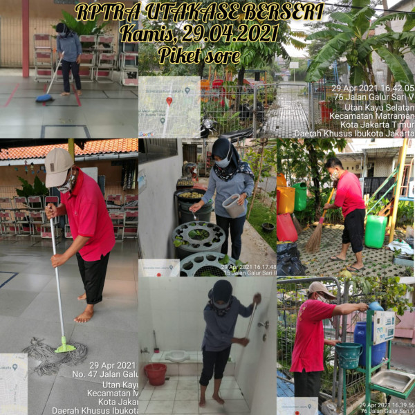 RPTRA Utakase_29 April_piket dan monitoring sore