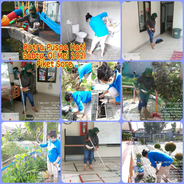 RPTRA Puspa Hati_01 Mei_piket dan monitoring sore