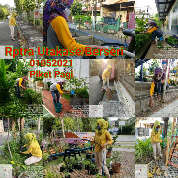 RPTRA Utakase Berseri_01 Mei_piket dan monitoring pagi