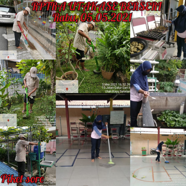 RPTRA Utakase Berseri_05 Mei 2021_piket dan monitoring sore