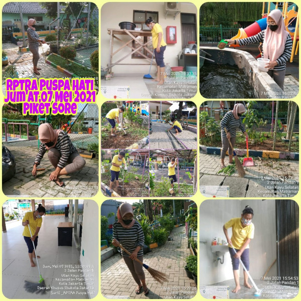 Kegiatan Piket dan Monitoring Pengelola Rptra Kelurahan Utan Kayu Selatan – 07 Mei 2021