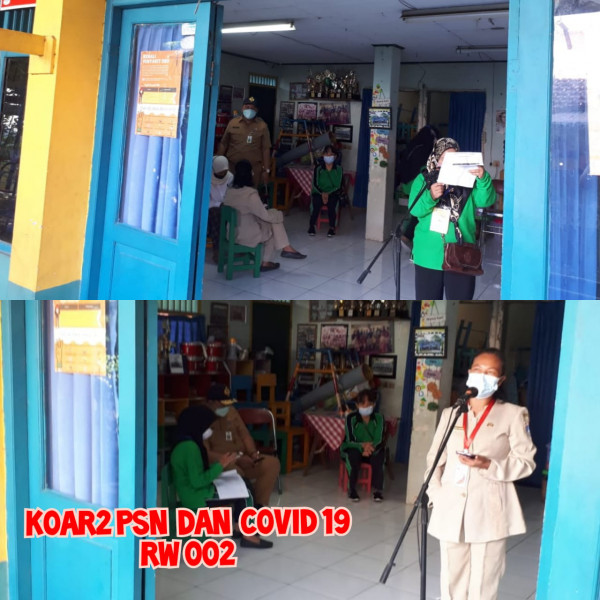 Koar-Koar PSN dan Covid 19_Sekretariat RW 002 bersama Ka. PuskesUKS 2dan Staff kesmas_04 Mei 2021