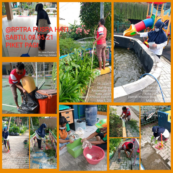 RPTRA Puspa Hati_08 Mei 2021_piket dan monitoring pagi