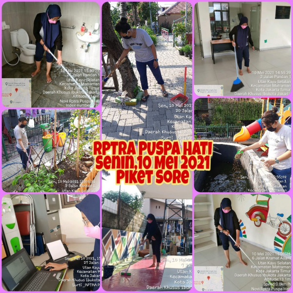 RPTRA Puspa Hati_1o Mei 2021_piket dan monitoring sore
