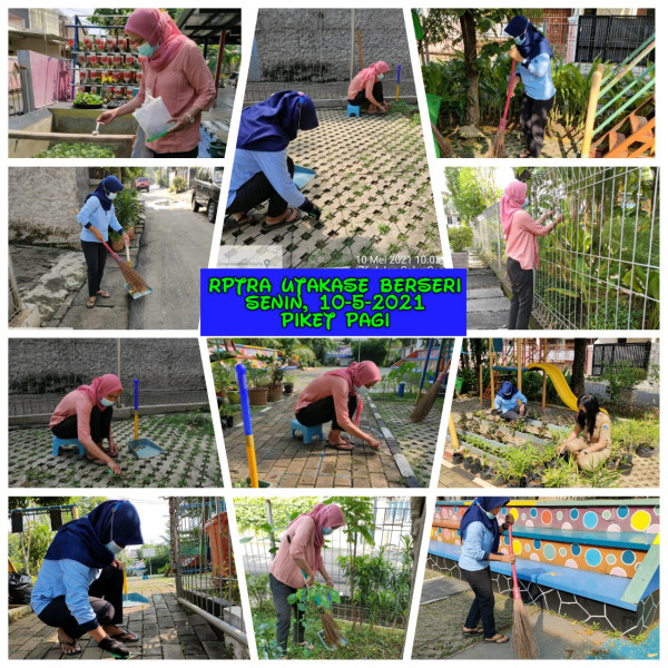 RPTRA Utakase Berseri_10 Mei 2021_piket dan monitoring pagi 