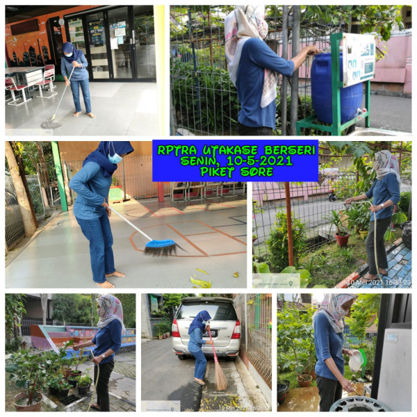 Kegiatan Piket dan Monitoring Pengelola Rptra Kelurahan Utan Kayu Selatan – 10 Mei 2021