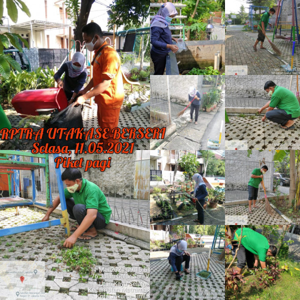 RPTRA Utakase Berseri_11 Mei 2021_piket dan monitoring pagi 