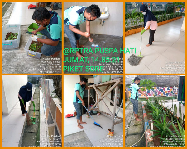Kegiatan Piket dan Monitoring Pengelola Rptra Kelurahan Utan Kayu Selatan – 14 Mei 2021