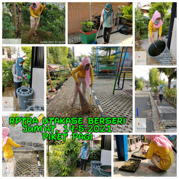 RPTRA Utakase Berseri_14 Mei 2021_piket dan monitoring pagi