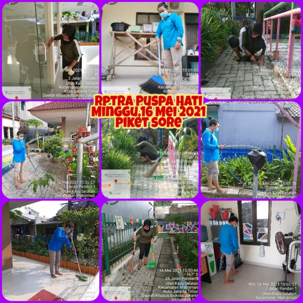 RPTRA Puspa Hati_16 Mei 2021_piket dan monitoring sore