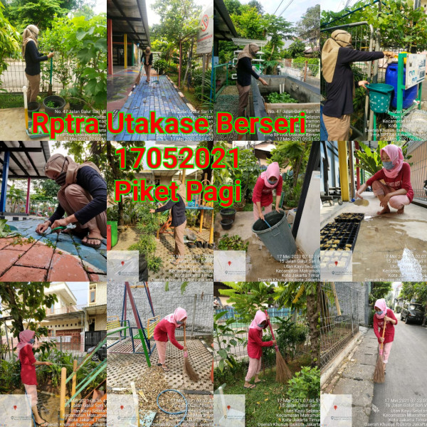 RPTRA Utakase Berseri_17 Mei 2021_piket dan monitoring pagi 