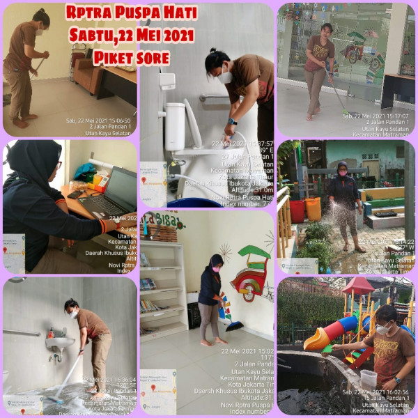 RPTRA Puspa Hati_22 Mei 2021_piket dan monitoring sore
