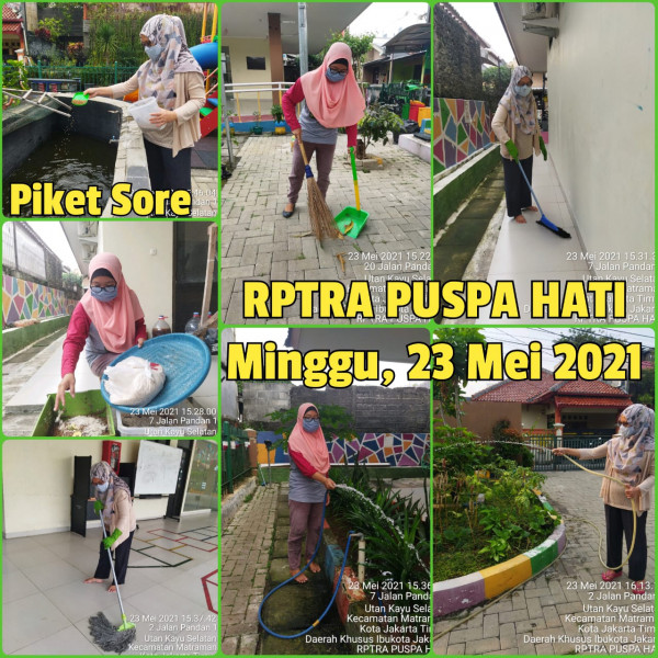 RPTRA Puspa Hati_23 Mei 2021_piket dan monitoring sore