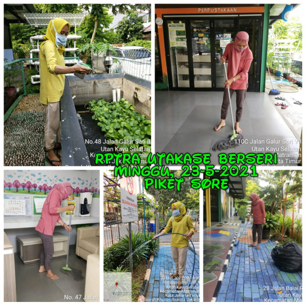 Kegiatan Piket dan Monitoring Pengelola Rptra Kelurahan Utan Kayu Selatan – 23 Mei 2021
