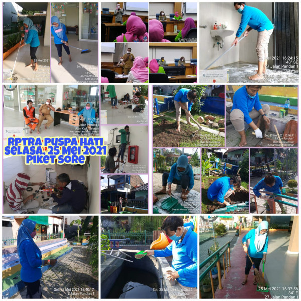 Kegiatan Piket dan Monitoring Pengelola Rptra Kelurahan Utan Kayu Selatan – 25 Mei 2021