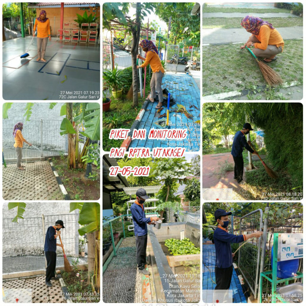 RPTRA Utakase Berseri_27 Mei 2021_piket dan monitoring pagi 