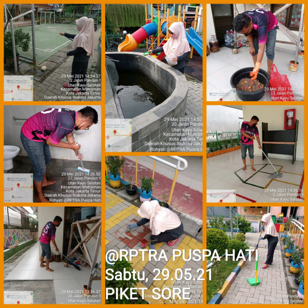 RPTRA Puspa Hati_29 Mei 2021_piket dan monitoring sore