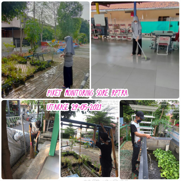 RPTRA Utakase Berseri_29 Mei 2021_piket dan monitoring sore