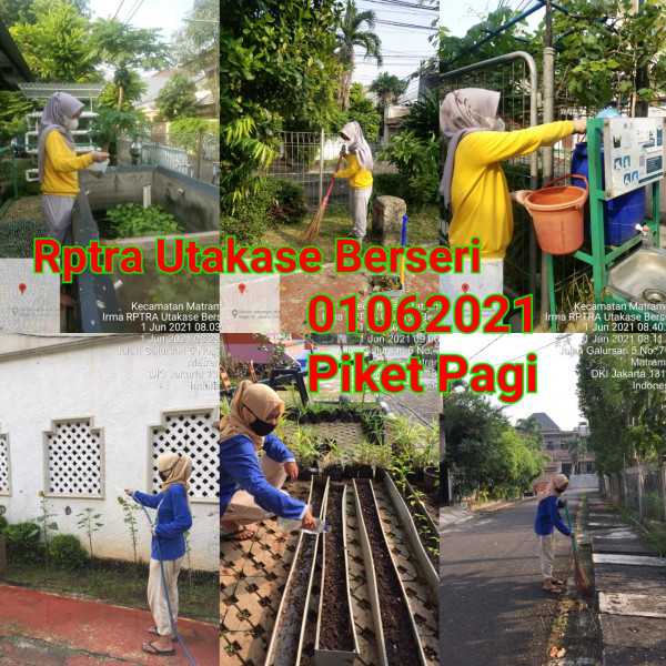 RPTRA Utakase Berseri_01 Juni 2021_piket dan monitoring pagi