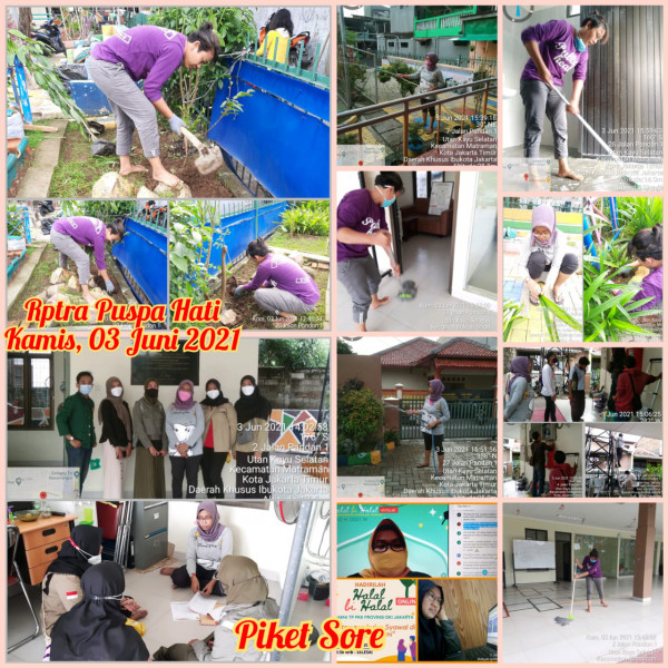 Kegiatan Piket dan Monitoring Pengelola Rptra Kelurahan Utan Kayu Selatan – 03 Juni 2021