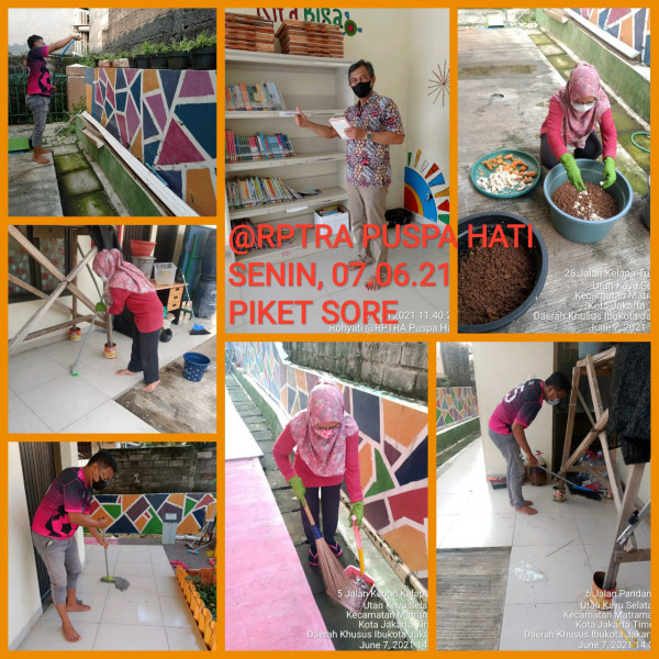 RPTRA Puspa Hati_07 Juni 2021_piket dan monitoring sore