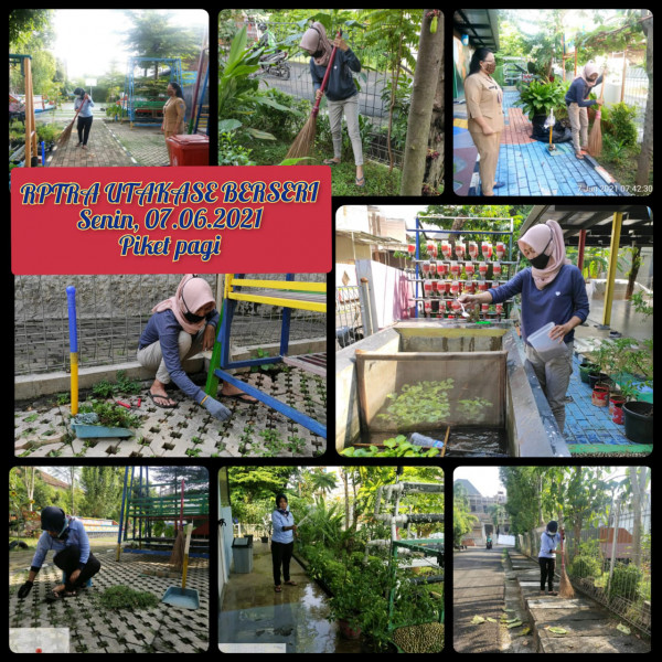 RPTRA Utakase Berseri_07 Juni 2021_piket dan monitoring pagi 