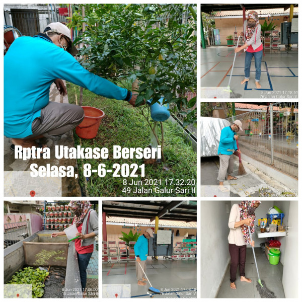 Kegiatan Piket dan Monitoring Pengelola Rptra Kelurahan Utan Kayu Selatan – 08 Juni 2021