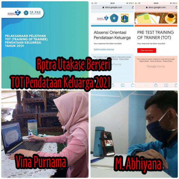 Pelatihan TOT bagi Pengelola RPTRA_Rptra Utakase Berseri_Angkatan 70_Hari ke 1_07 Juni 2021