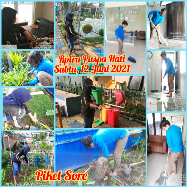 Kegiatan Piket dan Monitoring Pengelola Rptra Kelurahan Utan Kayu Selatan – 12 Juni 2021