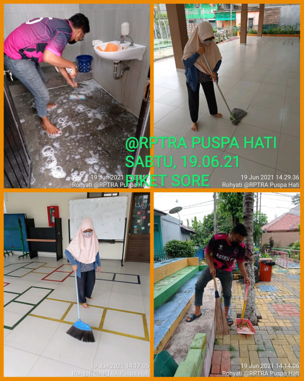 RPTRA Puspa Hati_19 Juni 2021_piket dan monitoring sore