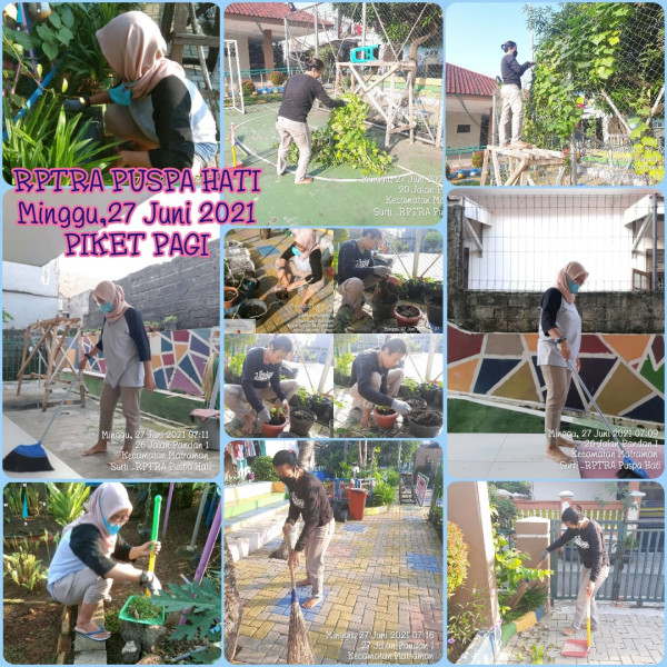 RPTRA Puspa Hati_27 Juni 2021_piket dan monitoring pagi