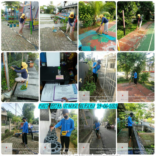 RPTRA Utakase Berseri_29 Juni 2021_piket dan monitoring pagi 