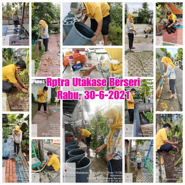 RPTRA Utakase Berseri_30 Juni 2021_piket dan monitoring pagi 