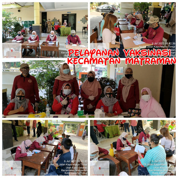 Pengelola RPTRA Utakase Berseri dan Puspa Hati  Membantu  Vaksinasi  Covid 19 Di SMA N 31