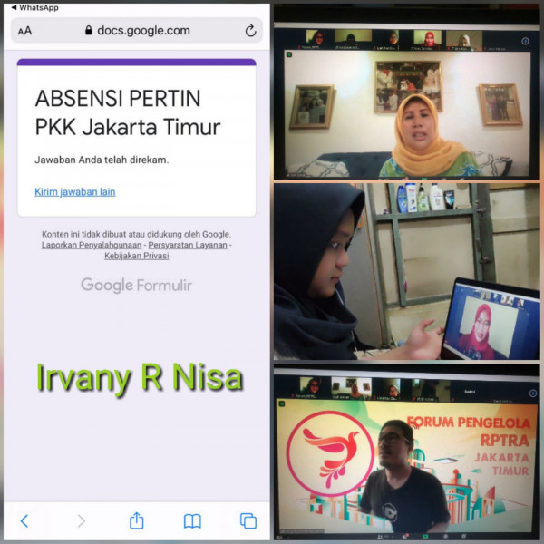 Mengikuti  zoom meeting Pertemuan Rutin Tim Pengerak PKK Kota Administrasi Jakarta Timu.