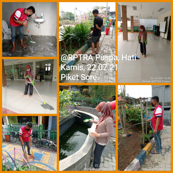 Piket Monitoring Pengelola RPTRA Kelurahan Utan Kayu Selatan