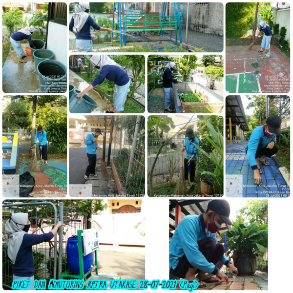 Piket Monitoring Pengelola RPTRA Kelurahan Utan Kayu Selatan