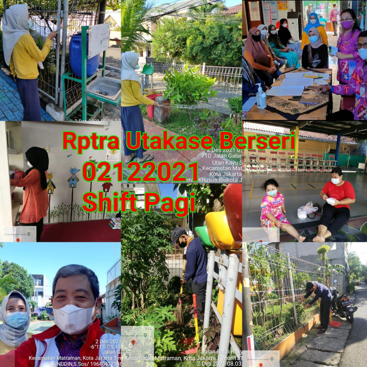 Piket dan Monitoring Pengelola Rptra Utakase