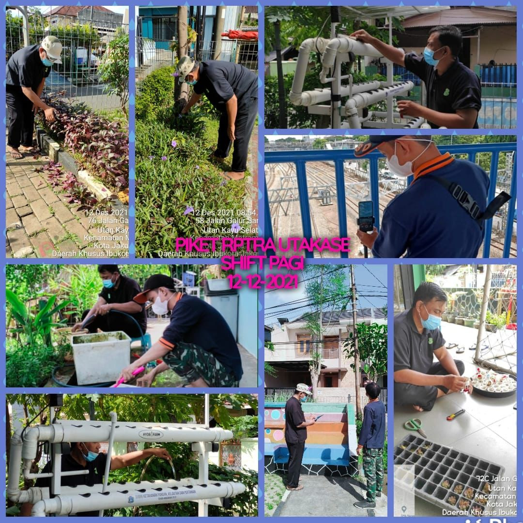 Piket dan Monitoring Pengelola Rptra Utakase Berseri