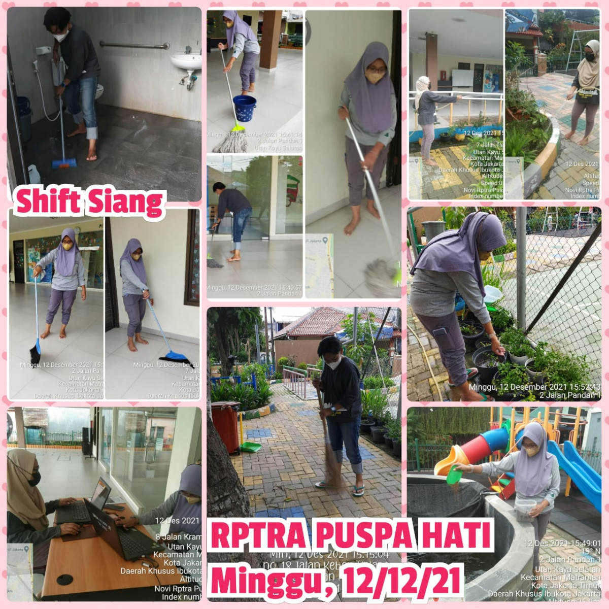 Piket dan Monitoring Pengelola Rptra Puspa Hati